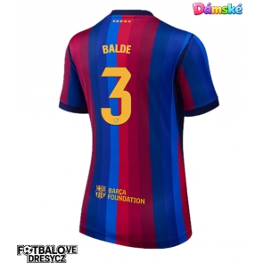 Barcelona Alejandro Balde #3 Dámské Domácí Dres 2026-27 Krátký Rukáv Barcelona Alejandro Balde #3 Dámské Domácí Dres 2026-27 Krátký Rukáv